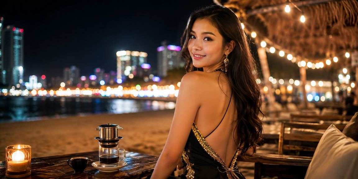 Người dùng Nha Trang thưởng thức cà phê và truy cập t2000 trên điện thoại