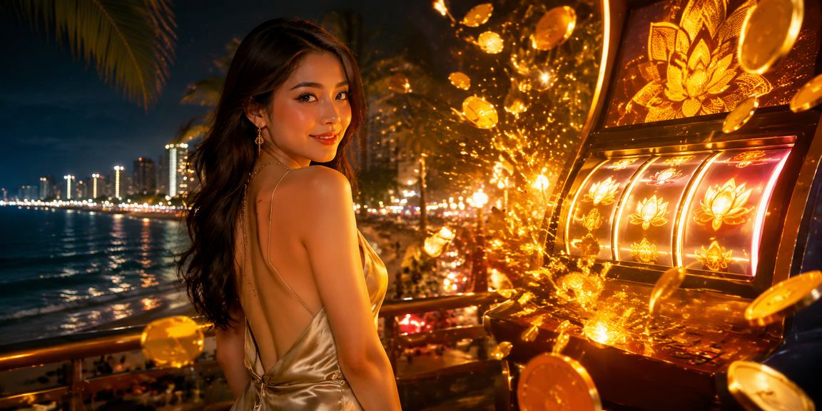 Người dùng Nha Trang chơi slot game trên điện thoại tại chợ đêm